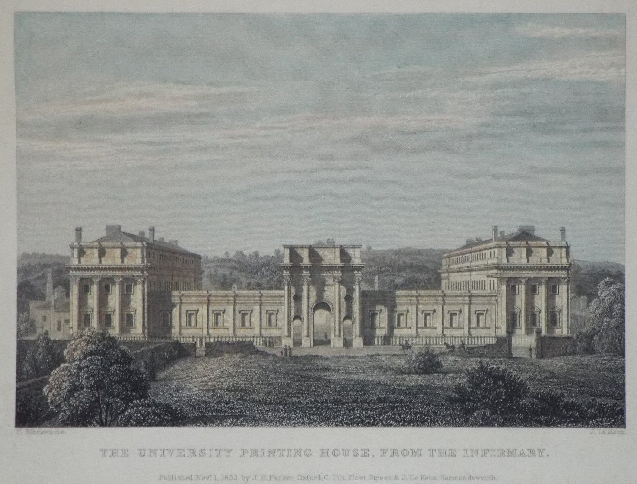 Print - The University Printing House, from the Infirmary. - Le